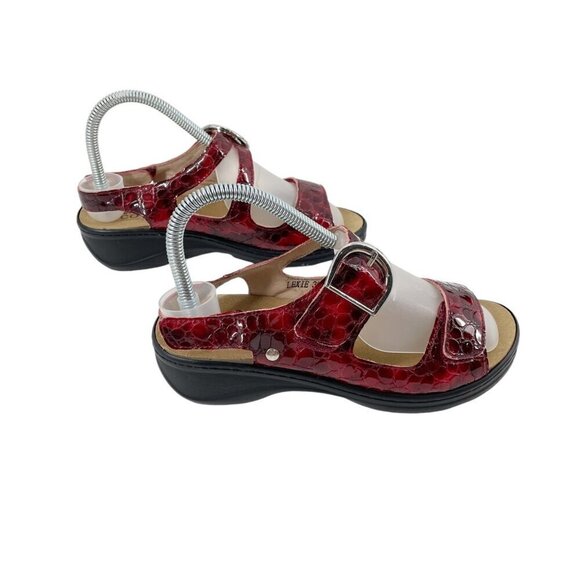 Natural Comfort Lexie Red Leather Comfort Double Strap Sandals Womens EU 36 - Picture 3 of 9